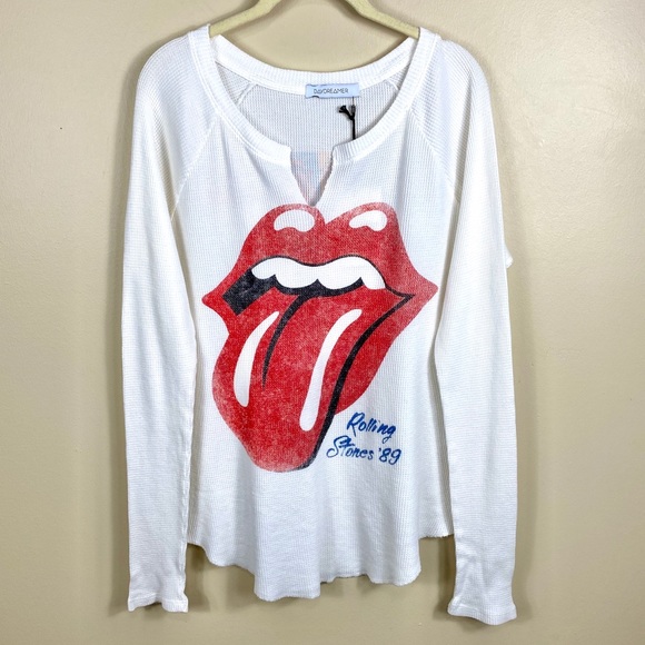 DAYDREAMER Rolling Stones Waffle Thermal NWT - Picture 4 of 10
